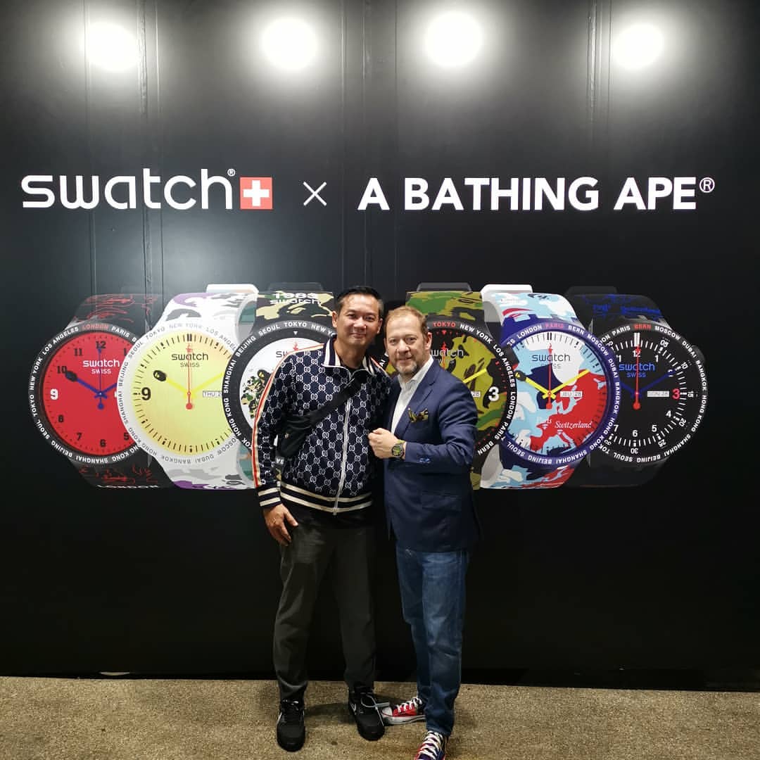 With the Swatch brand vice president and COO